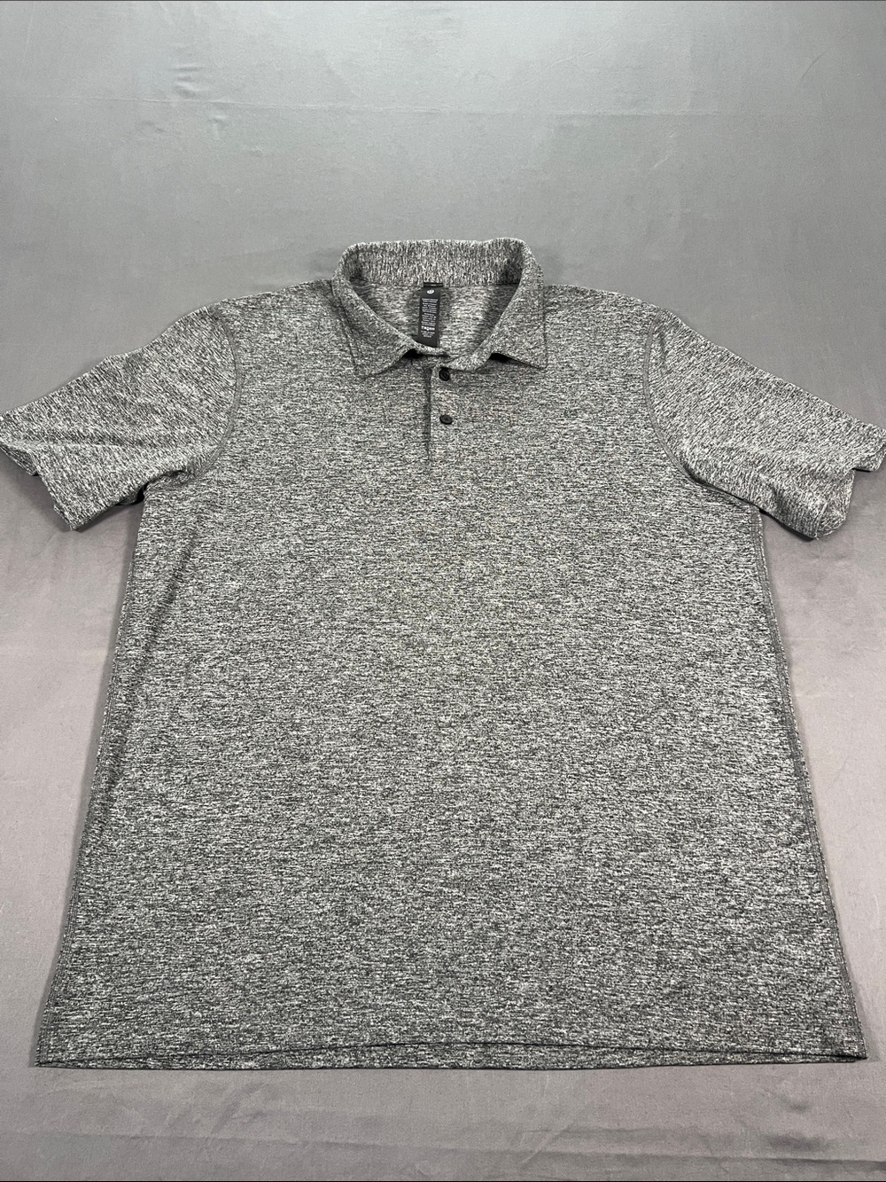lululemon athletica Heather Gray Short-Sleeve Polo